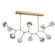 Cabochon LED Linear Suspension in Gilded Brass (404|PLB0093-BC-GB-S-001-L1-WM)