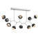 Cabochon LED Linear Suspension in Classic Silver (404|PLB0093-BC-CS-A-001-L3-BM)