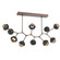 Cabochon LED Linear Suspension in Burnished Bronze (404|PLB0093-BC-BB-B-001-L1-BM)