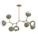 Cabochon LED Linear Suspension in Gilded Brass (404|PLB0093-BB-GB-C-001-L1-GE)