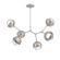 Cabochon LED Linear Suspension in Classic Silver (404|PLB0093-BA-CS-C-001-L1-BS)