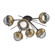Cabochon LED Semi Flush Mount in Graphite (404|CLB0093-02-GP-S-L1-GB)
