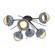 Cabochon LED Semi Flush Mount in Graphite (404|CLB0093-02-GP-A-L1-BU)