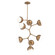 Cabochon LED Chandelier in Novel Brass (404|CHB0093-VB-NB-WL-001-L3-MS)