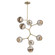 Cabochon LED Chandelier in Gilded Brass (404|CHB0093-VB-GB-B-001-L1-BS)