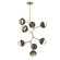 Cabochon LED Chandelier in Gilded Brass (404|CHB0093-VB-GB-A-001-L1-FB)