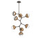 Cabochon LED Chandelier in Flat Bronze (404|CHB0093-VB-FB-C-001-L3-NB)