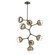 Cabochon LED Chandelier in Flat Bronze (404|CHB0093-VB-FB-C-001-L3-GB)