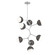 Cabochon LED Chandelier in Classic Silver (404|CHB0093-VB-CS-WL-001-L3-GP)