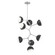 Cabochon LED Chandelier in Classic Silver (404|CHB0093-VB-CS-WL-001-L3-BM)