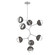 Cabochon LED Chandelier in Classic Silver (404|CHB0093-VB-CS-C-001-L3-GP)