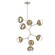 Cabochon LED Chandelier in Beige Silver (404|CHB0093-VB-BS-C-001-L3-GB)