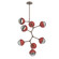 Cabochon LED Chandelier in Burnished Bronze (404|CHB0093-VB-BB-S-001-L3-RE)