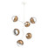 Cabochon LED Chandelier in Salt White (404|CHB0093-VA-WI-C-001-L1-NB)