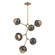 Cabochon LED Chandelier in Gilded Brass (404|CHB0093-VA-GB-B-001-L1-GP)