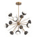 Cabochon LED Chandelier in Novel Brass (404|CHB0093-0B-NB-WL-001-L3-GP)