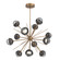 Cabochon LED Chandelier in Novel Brass (404|CHB0093-0B-NB-S-001-L3-GP)