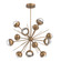 Cabochon LED Chandelier in Novel Brass (404|CHB0093-0B-NB-C-001-L3-MS)