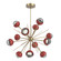Cabochon LED Chandelier in Gilded Brass (404|CHB0093-0B-GB-S-001-L1-RE)