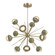 Cabochon LED Chandelier in Gilded Brass (404|CHB0093-0B-GB-A-001-L1-GE)