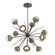 Cabochon LED Chandelier in Flat Bronze (404|CHB0093-0B-FB-A-001-L3-GE)