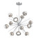 Cabochon LED Chandelier in Classic Silver (404|CHB0093-0B-CS-C-001-L3-BS)