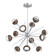 Cabochon LED Chandelier in Classic Silver (404|CHB0093-0B-CS-C-001-L3-BB)