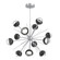 Cabochon LED Chandelier in Classic Silver (404|CHB0093-0B-CS-C-001-L1-MB)