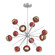 Cabochon LED Chandelier in Classic Silver (404|CHB0093-0B-CS-B-001-L1-RE)
