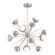 Cabochon LED Chandelier in Beige Silver (404|CHB0093-0B-BS-WL-001-L3-MS)