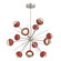 Cabochon LED Chandelier in Beige Silver (404|CHB0093-0B-BS-A-001-L3-RE)