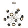 Cabochon LED Chandelier in Beige Silver (404|CHB0093-0B-BS-A-001-L1-BM)