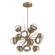 Cabochon LED Chandelier in Novel Brass (404|CHB0093-0A-NB-C-001-L1-GB)