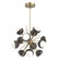 Cabochon LED Chandelier in Gilded Brass (404|CHB0093-0A-GB-WL-001-L3-GP)