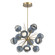 Cabochon LED Chandelier in Gilded Brass (404|CHB0093-0A-GB-S-001-L1-BU)