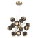 Cabochon LED Chandelier in Gilded Brass (404|CHB0093-0A-GB-B-001-L3-FB)