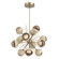 Cabochon LED Chandelier in Gilded Brass (404|CHB0093-0A-GB-B-001-L1-TR)