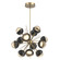 Cabochon LED Chandelier in Gilded Brass (404|CHB0093-0A-GB-A-001-L3-MB)