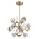 Cabochon LED Chandelier in Gilded Brass (404|CHB0093-0A-GB-A-001-L1-WM)