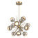 Cabochon LED Chandelier in Gilded Brass (404|CHB0093-0A-GB-A-001-L1-BS)