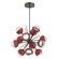 Cabochon LED Chandelier in Flat Bronze (404|CHB0093-0A-FB-C-001-L3-RE)