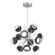 Cabochon LED Chandelier in Classic Silver (404|CHB0093-0A-CS-C-001-L3-MB)