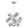 Cabochon LED Chandelier in Classic Silver (404|CHB0093-0A-CS-C-001-L3-BS)