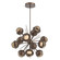 Cabochon LED Chandelier in Burnished Bronze (404|CHB0093-0A-BB-B-001-L3-MS)