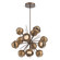 Cabochon LED Chandelier in Burnished Bronze (404|CHB0093-0A-BB-B-001-L1-NB)