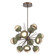 Cabochon LED Chandelier in Burnished Bronze (404|CHB0093-0A-BB-A-001-L3-GE)