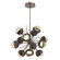 Cabochon LED Chandelier in Burnished Bronze (404|CHB0093-0A-BB-A-001-L3-FB)