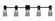 Everleigh Five Light Bath Bar in Matte Black (200|4825-MB-882)