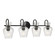 Hollis Four Light Vanity in Matte Black (10|HLL8630MBK)