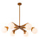 Briar Six Light Chandelier in Teak (347|CH11537-TK)